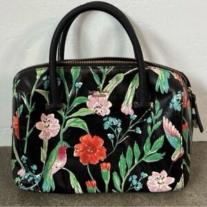 Kate Spade Black Multicolor Floral Satchel